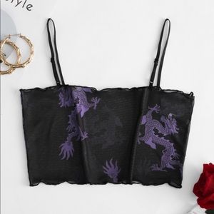 Brand new transparent crop top